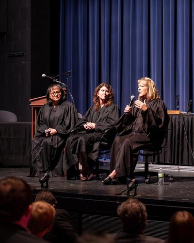 Nebraska Court of Appeals judges answer questions from NWU students. 